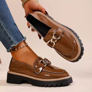 Chain Decor Chunky Loafers